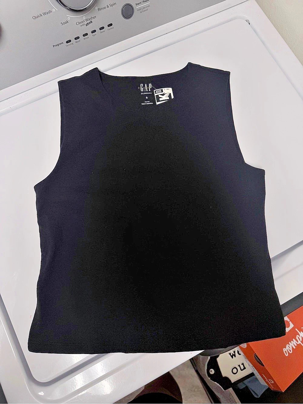 Gap CloseKnit Jersey Crop Tank Top Black Size Small